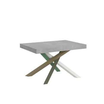 Volantis Color 4/A Table P.90 - Ausziehtisch 130/390x90 cm Volantis weiße Esche mehrfarbige Beine 4/A