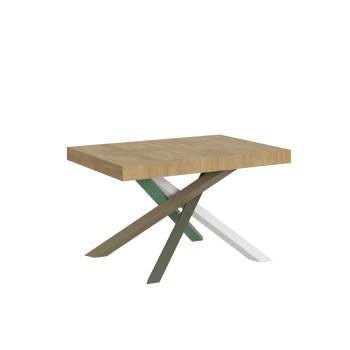 Volantis Color 4/A Table P.90 - Ausziehtisch 130/390x90 cm Volantis weiße Esche mehrfarbige Beine 4/A