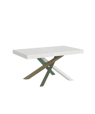 Volantis Color 4/A Table P.90 - Ausziehtisch 160/420x90 cm Volantis weiße Esche mehrfarbige Beine 4/A