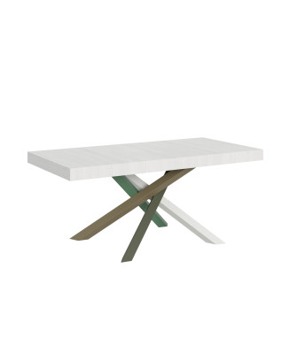 Volantis Color 4/A Table P.90 - Ausziehtisch 200/460x90 cm Volantis weiße Esche mehrfarbige Beine 4/A