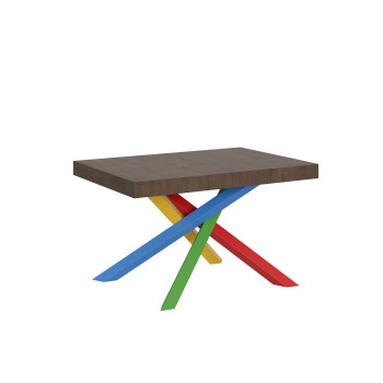 Volantis Color 4/B Table P.90 - Ausziehbarer Tisch 140/244x90 cm Volantis weiße Esche mehrfarbige Beine 4/B
