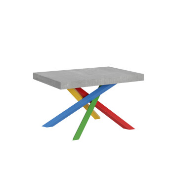 Volantis Color 4/B Table P.90 - Ausziehbarer Tisch 140/244x90 cm Volantis weiße Esche mehrfarbige Beine 4/B