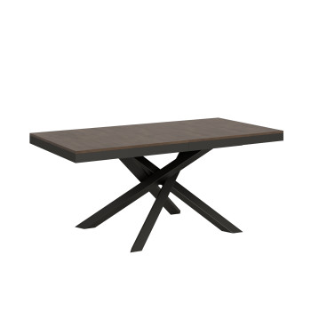 Volantis Evolution Tisch mit anthrazitfarbenen Beinen und Rahmen D.90 - Ausziehbarer Tisch 180/284x90 cm Volantis Evolution Esche weiß mit anthrazitfarbenem Rahmen und Beinen