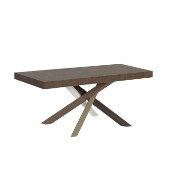 Volantis Premium Color 4/C Tisch P.90 - Ausziehbarer Tisch 140/244x90 cm Volantis Premium Esche weiß, Beine mehrfarbig 4/C