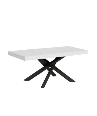 Volantis Premium Tisch mit anthrazitfarbenen Beinen P.90 - Ausziehbarer Tisch 120/224x90 cm Volantis Premium Weißesche mit anthrazitfarbenen Beinen