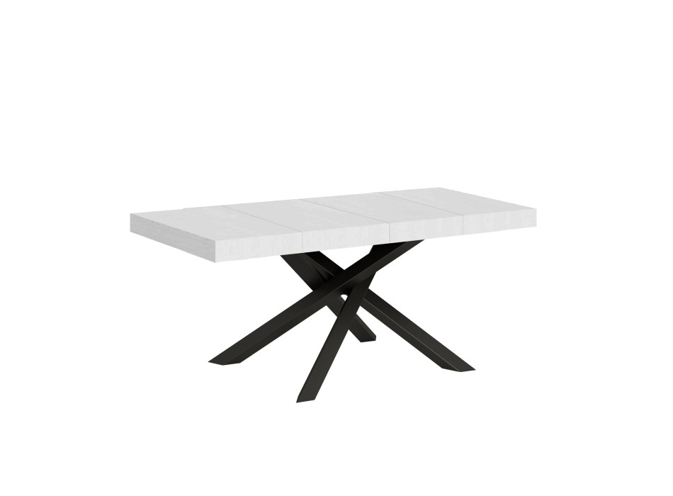 Volantis Premium Tisch mit anthrazitfarbenen Beinen P.90 - Ausziehbarer Tisch 140/244x90 cm Volantis Premium Weißesche mit anthrazitfarbenen Beinen