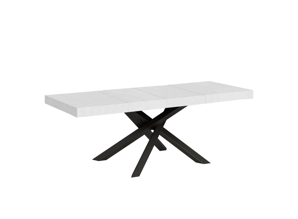 Volantis Premium Tisch mit anthrazitfarbenen Beinen P.90 - Ausziehbarer Tisch 160/420x90 cm Volantis Premium Weißesche mit anthrazitfarbenen Beinen