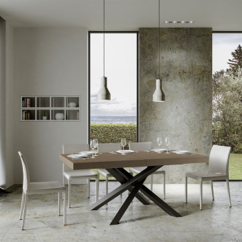 Volantis Premium Tisch mit anthrazitfarbenen Beinen P.90 - Ausziehbarer Tisch 180/284x90 cm Volantis Premium Weißesche mit anthrazitfarbenen Beinen