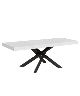 Volantis Premium Tisch mit anthrazitfarbenen Beinen P.90 - Ausziehbarer Tisch 180/284x90 cm Volantis Premium Weißesche mit anthrazitfarbenen Beinen