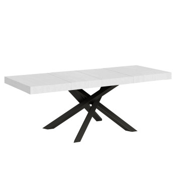 Volantis Premium Tisch anthrazitfarbene Beine P.90 - Ausziehbarer Tisch 180/440x90 cm Volantis Premium Weißesche anthrazitfarbene Beine