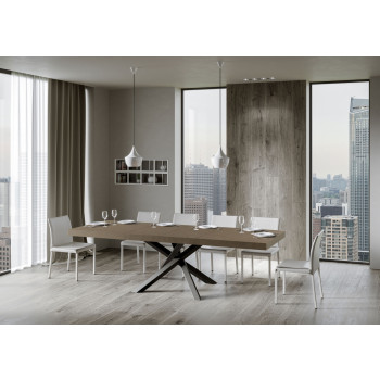 Volantis Premium Tisch mit anthrazitfarbenen Beinen P.90 - Ausziehbarer Tisch 200/304x90 cm Volantis Premium Weißesche mit anthrazitfarbenen Beinen