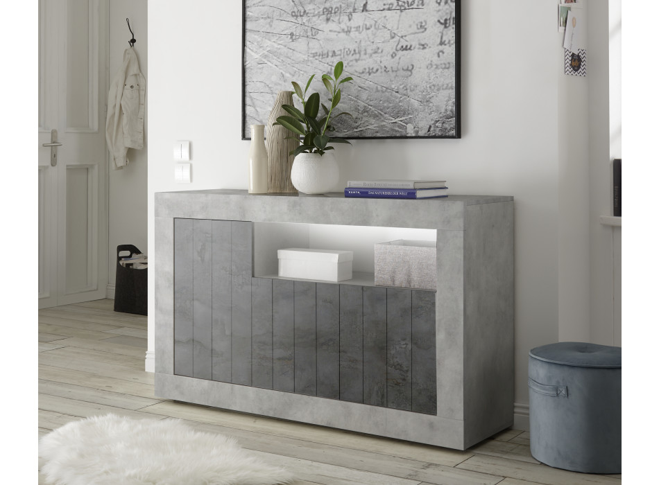 URBINO - 3-türiges Sideboard + offenes Fach