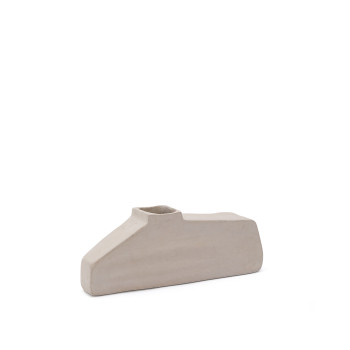 Lahara 16 cm große graue Pappmaché-Vase