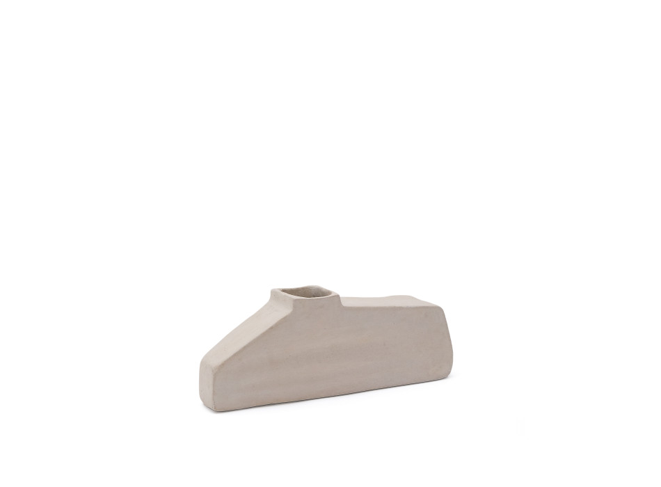 Lahara 16 cm große graue Pappmaché-Vase