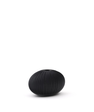 Nivra dunkelgraue Glasvase 15 cm