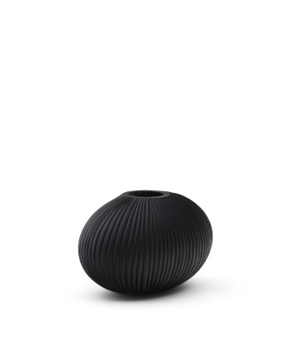 Nivra dunkelgraue Glasvase 19 cm