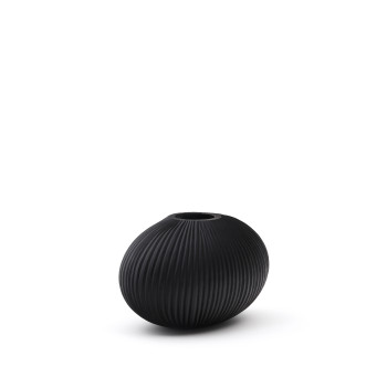 Nivra dunkelgraue Glasvase 19 cm