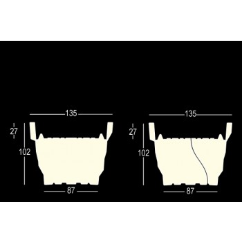 VASE REBELOT LIGHT OUTDOOR 9224 PLUST