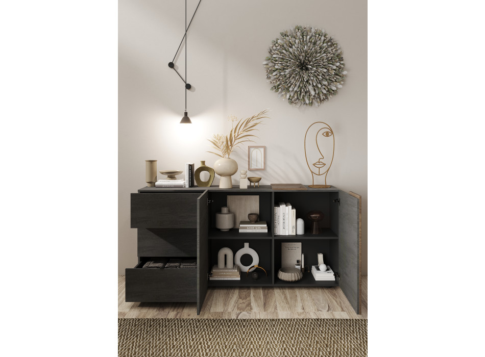 VENUS - Sideboard mit 2 Türen und 3 Schubladen