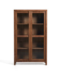 Norani Vitrine aus Massivholz und Akazienfurnier, 110 x 185 cm